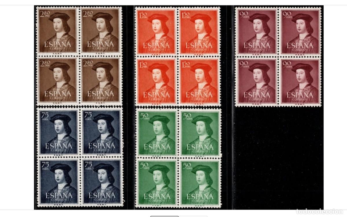 Sellos: EDIFIL 1106/1110 - SERIE COMPLETA EN BL.4 -MNH** - NUEVOS - V. CAT. 290€