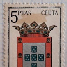 Sellos: SELLO DE ESPAÑA USADO, ESCUDOS DE PROVINCIAS, CEUTA, EDIFIL 1702, AÑO 1966.