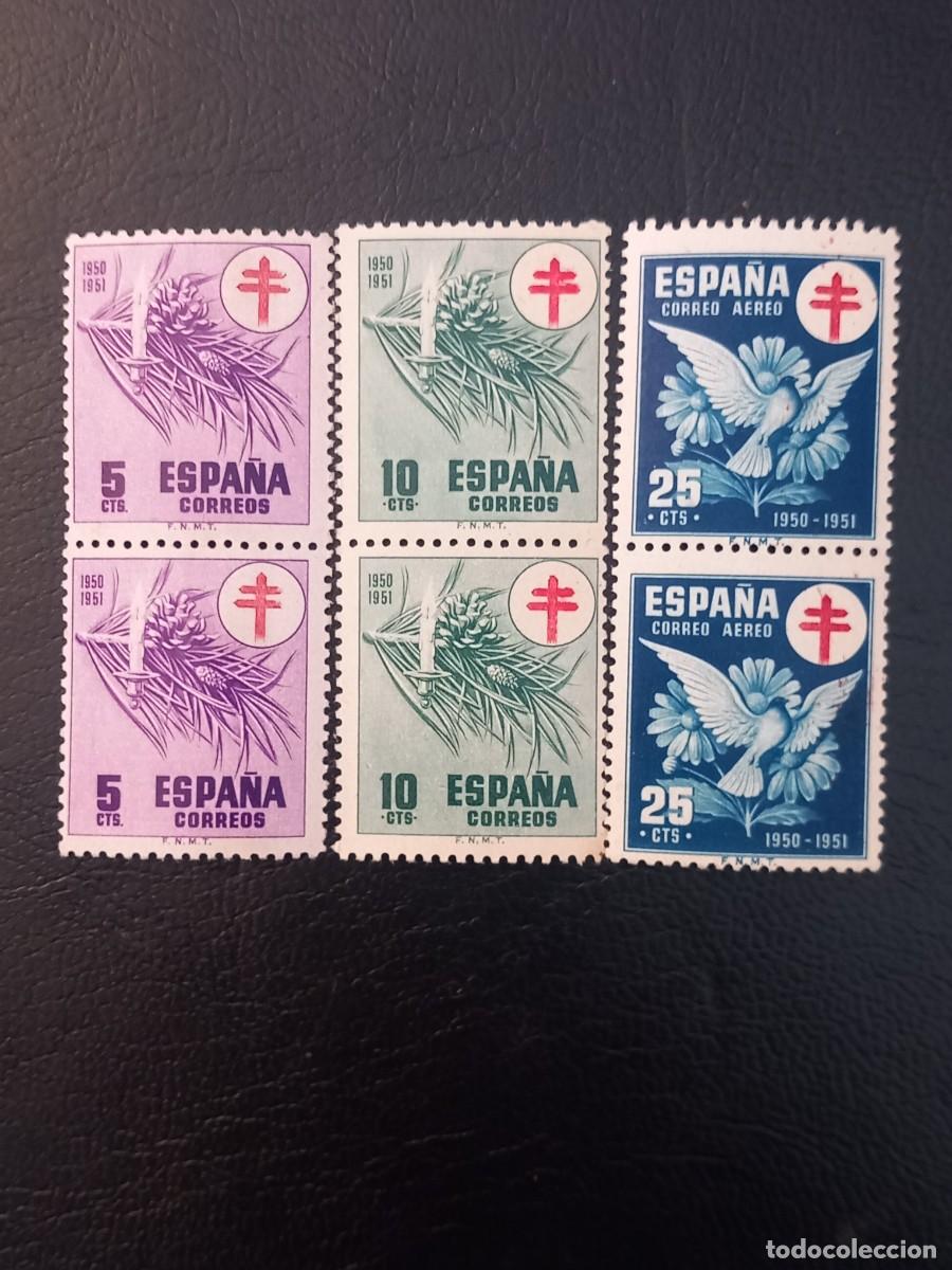 Sellos: A&Ntilde;O 1950 PRO TUBERCULOSOS SELLOS NUEVOS EDIFIL 1084-1085-1087 VALOR CATALOGO 2,70 EUROS