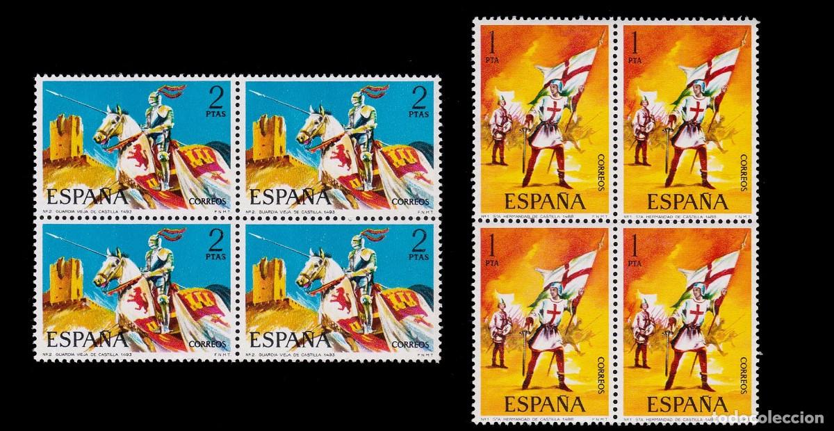 Sellos: Espa&ntilde;a.1973.Uniformes. Blq4.MNH Edifil 2139-2143 - Foto 2