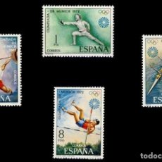Sellos: ESPAÑA 1972 EDIFIL 2098/101 SELLOS ** DEPORTES XX JUEGOS OLIMPICOS DE MUNICH ESGRIMA, HELTEROFILA,