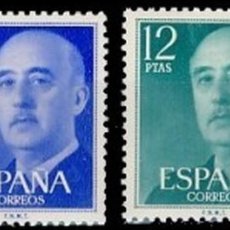 Sellos: ESPAÑA 1974 EDIFIL 2225/8 SELLOS ** GENERAL FRANCISCO FRANCO BAHAMONDE EFIGIE MICHEL 2120/2