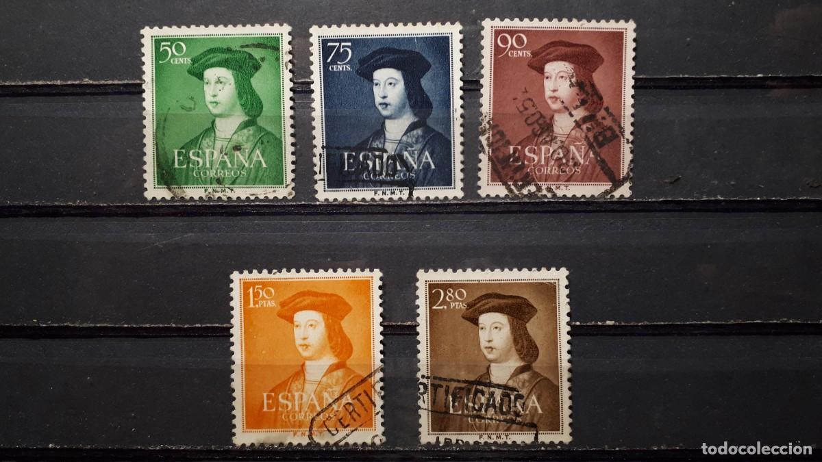 Sellos: Espa&ntilde;a &deg;. A&Ntilde;O 1952. Edifil. 1106/10 - Foto 1