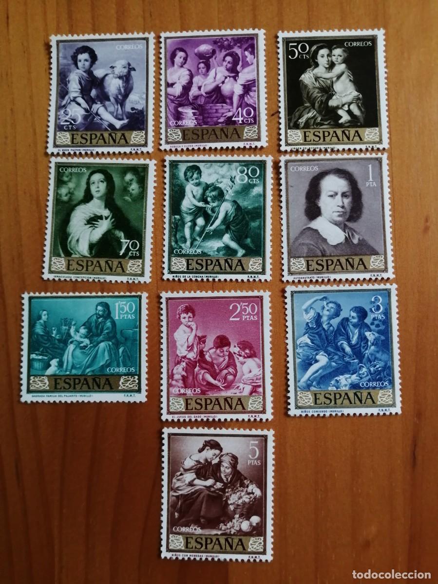 Sellos: ESPA&Ntilde;A - A&Ntilde;O 1960, SERIE: MURILLO - EDIFIL 1270 A 1279 - Foto 1