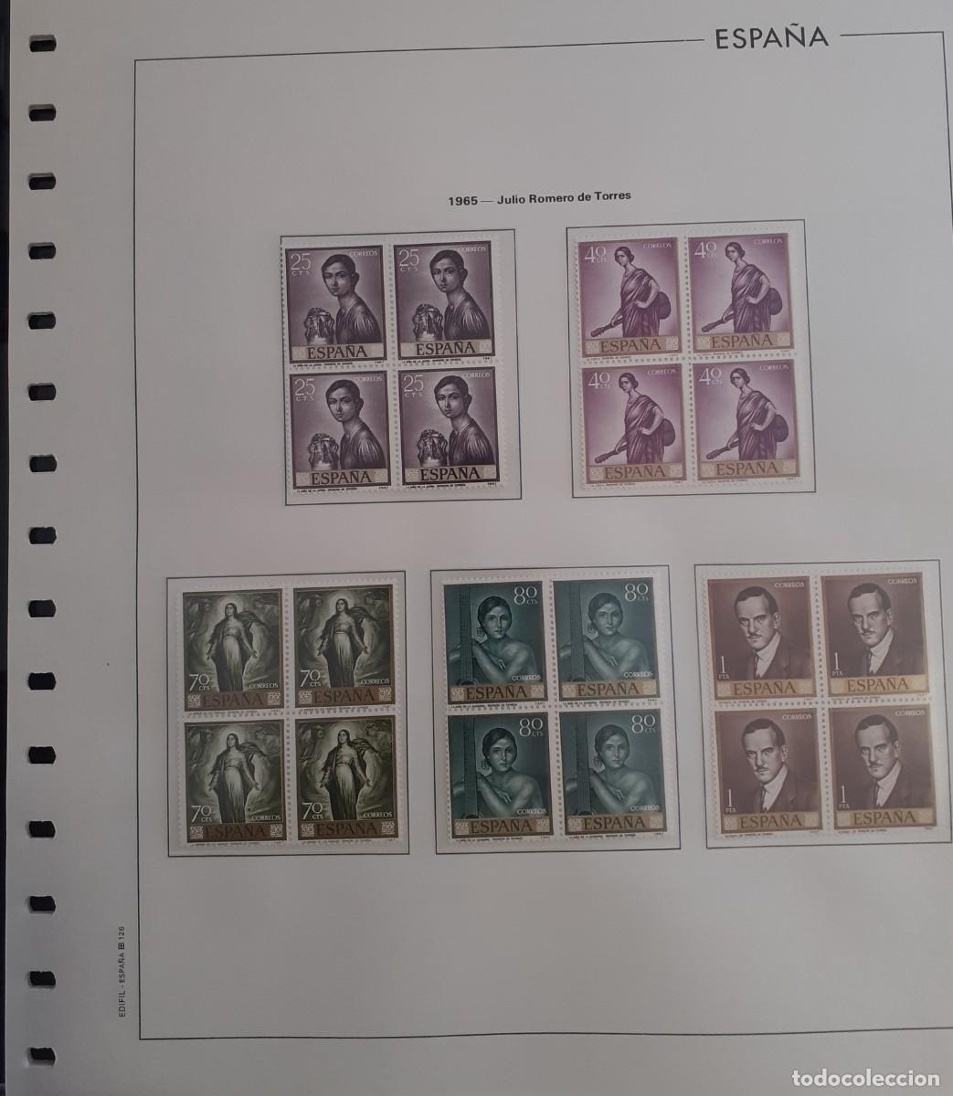 Sellos: Sellos Espa&ntilde;a Bloque 4 a&ntilde;o 1965 Completo - Foto 7