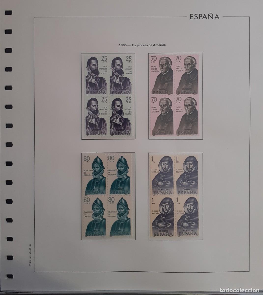 Sellos: Sellos Espa&ntilde;a Bloque 4 a&ntilde;o 1965 Completo - Foto 12