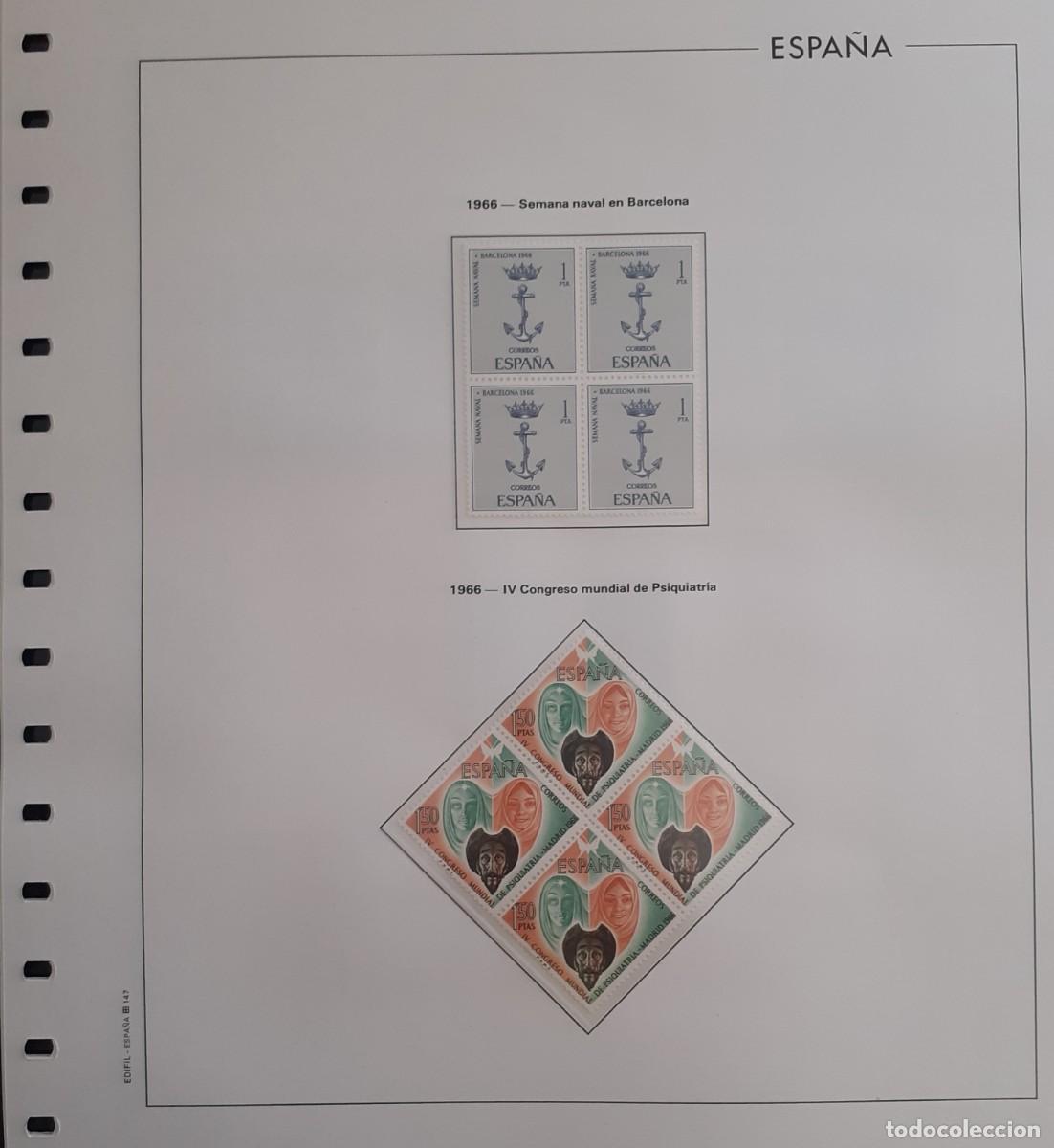 Sellos: Sellos Espa&ntilde;a Bloque 4 a&ntilde;o 1966 Completo - Foto 11