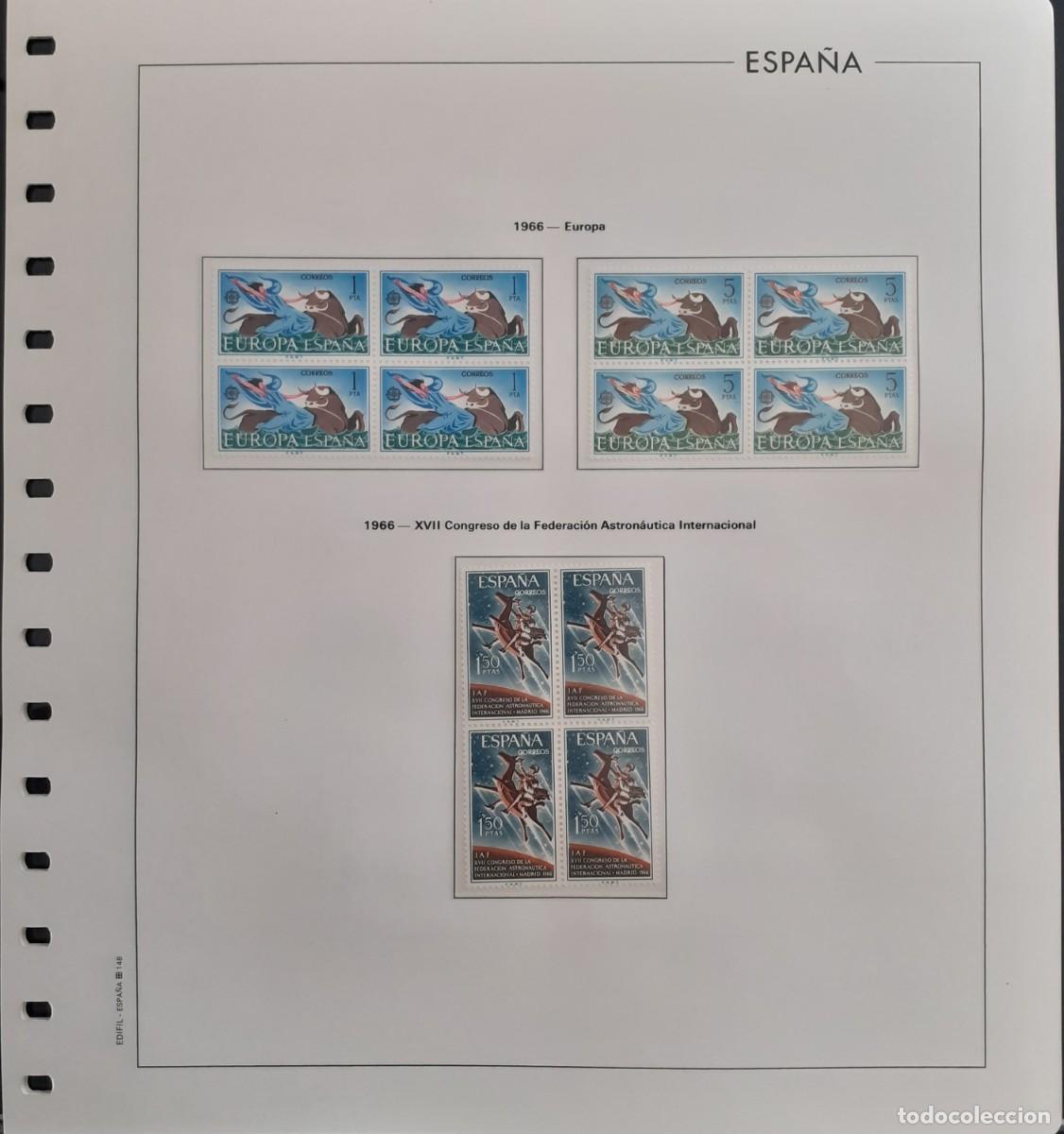 Sellos: Sellos Espa&ntilde;a Bloque 4 a&ntilde;o 1966 Completo - Foto 12
