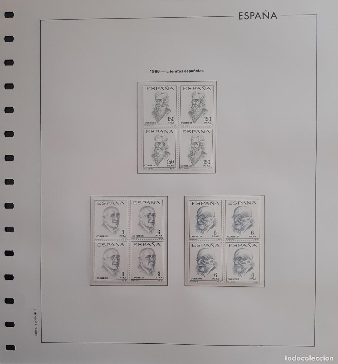 Sellos: Sellos Espa&ntilde;a Bloque 4 a&ntilde;o 1966 Completo - Foto 15