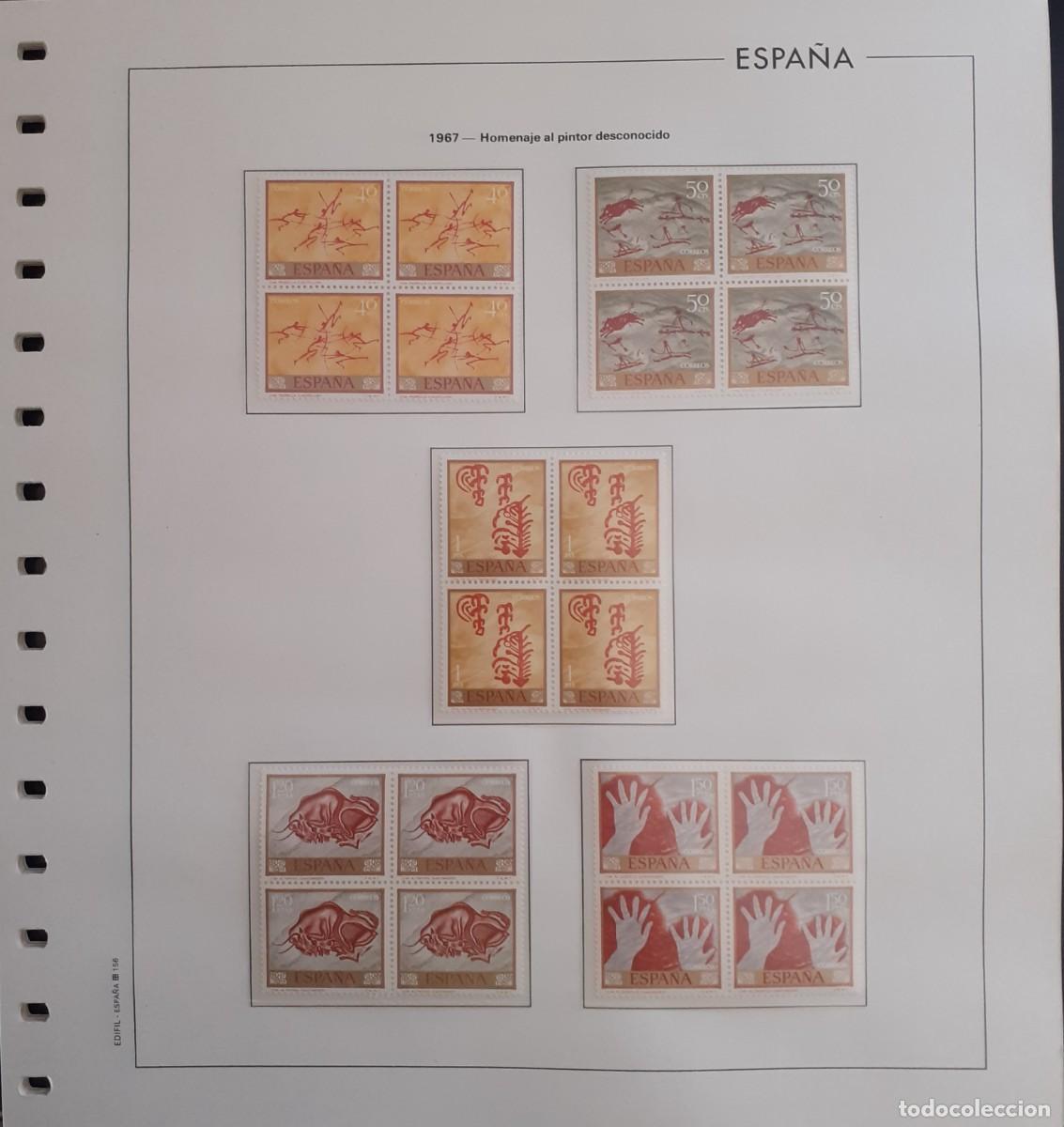Sellos: Sellos Espa&ntilde;a Bloque 4 a&ntilde;o 1967 Completo - Foto 3