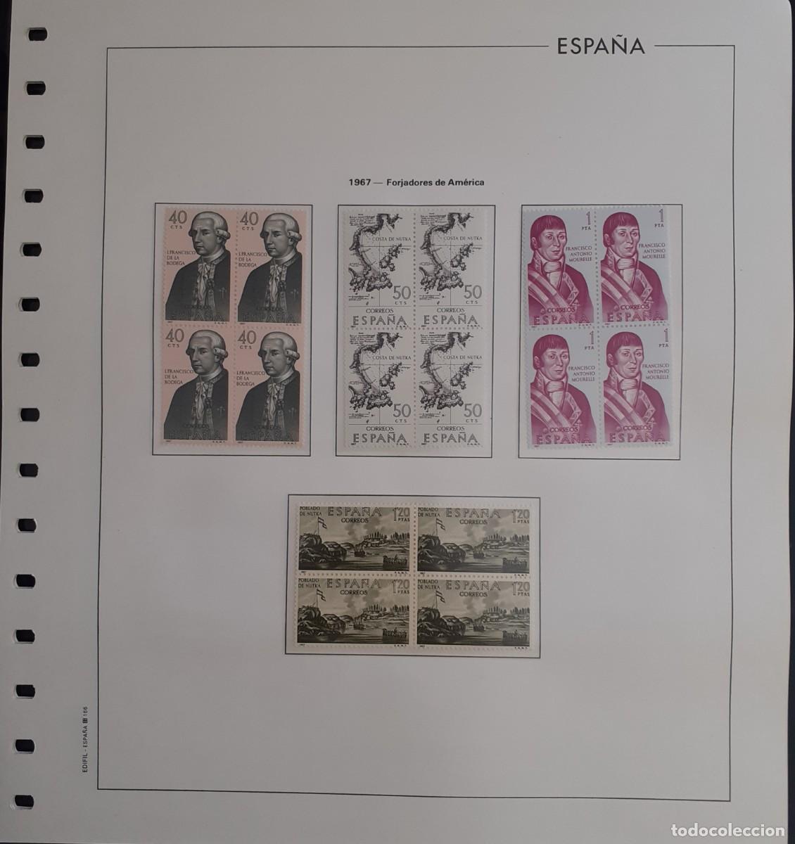 Sellos: Sellos Espa&ntilde;a Bloque 4 a&ntilde;o 1967 Completo - Foto 13