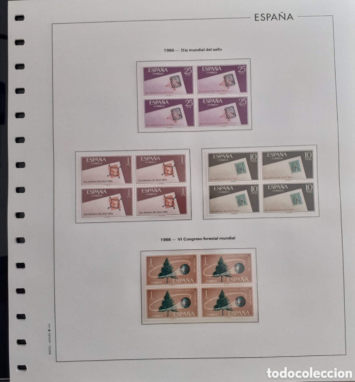 Sellos: Sellos Espa&ntilde;a Bloque 4 a&ntilde;o 1966 Completo - Foto 8