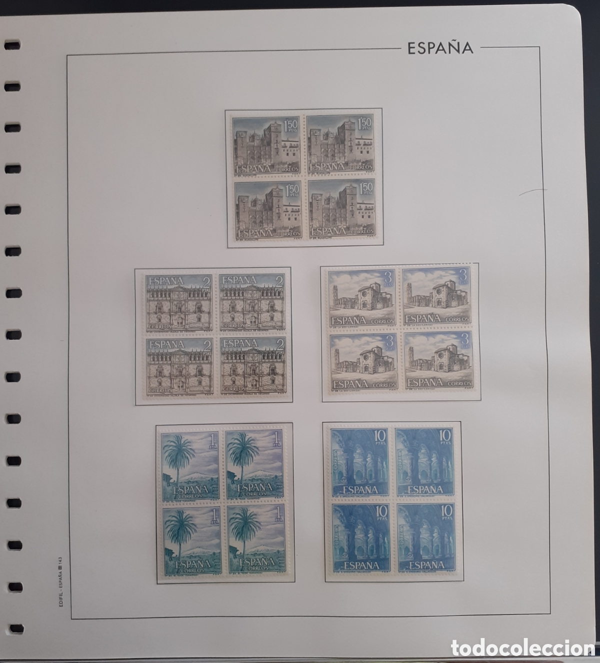 Sellos: Sellos Espa&ntilde;a Bloque 4 a&ntilde;o 1966 Completo - Foto 9