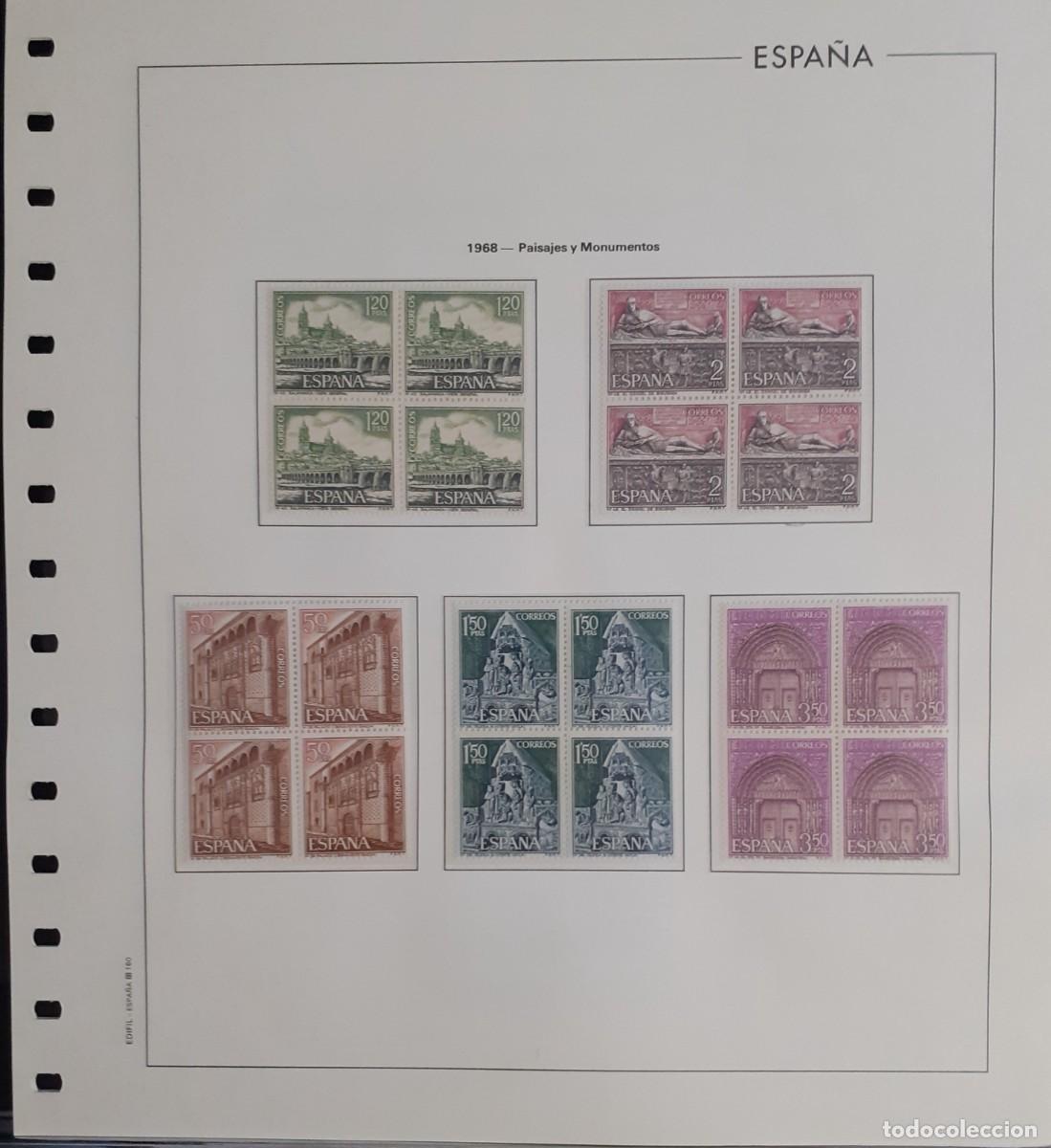 Sellos: Sellos Espa&ntilde;a Bloque 4 a&ntilde;o 1968 Completo - Foto 9