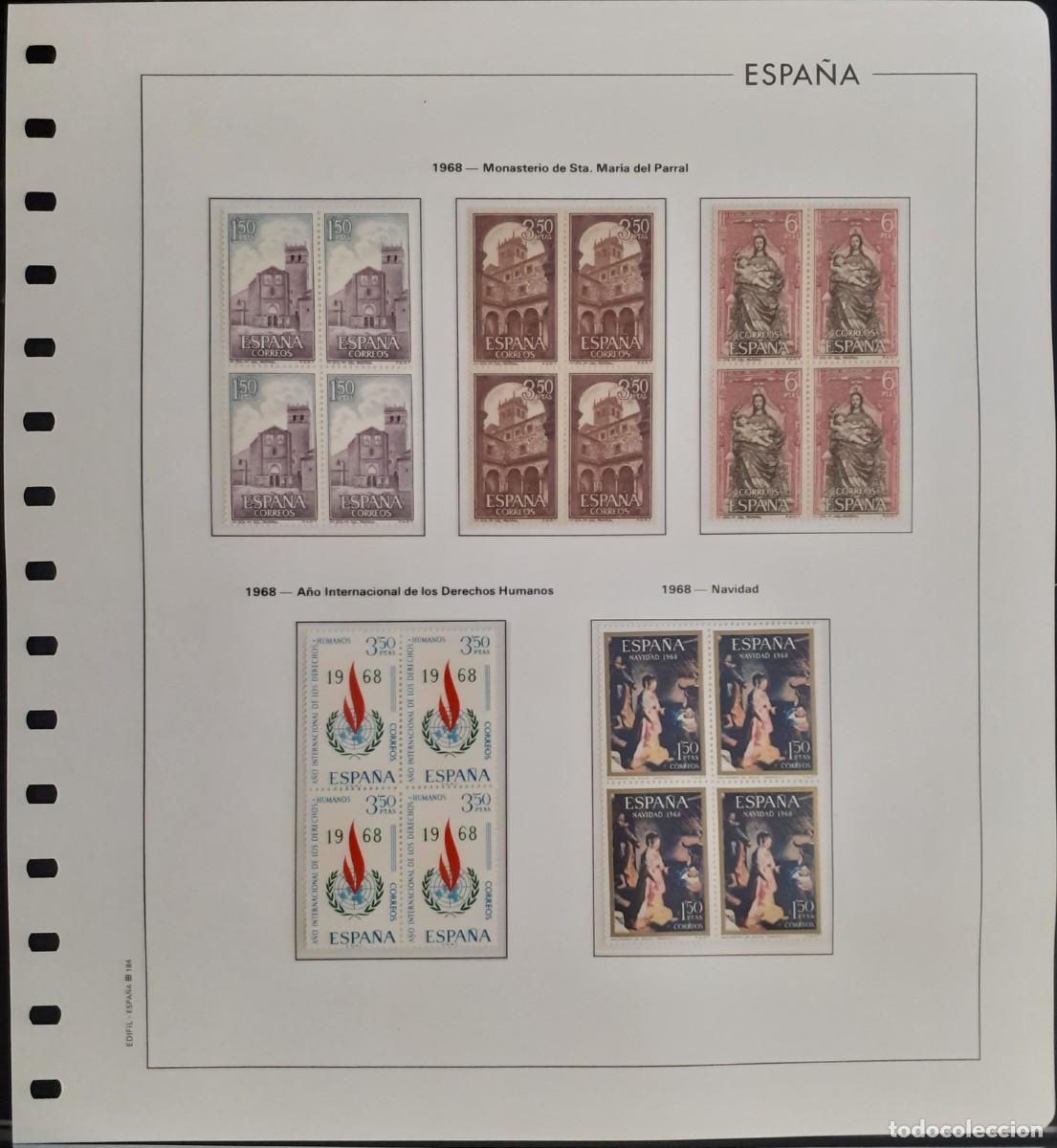 Sellos: Sellos Espa&ntilde;a Bloque 4 a&ntilde;o 1968 Completo - Foto 13