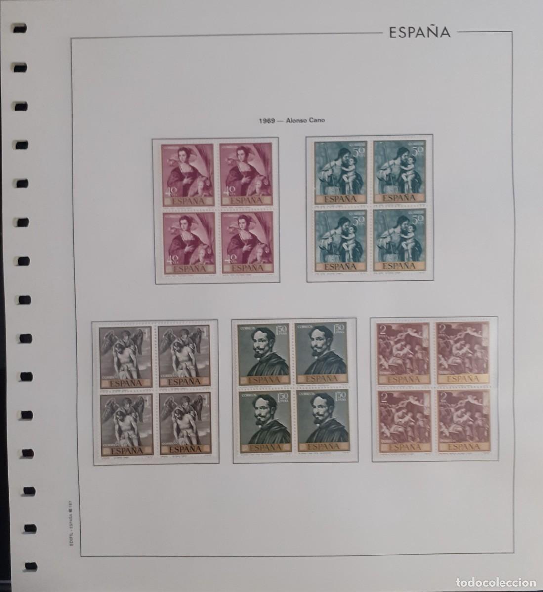 Sellos: Sellos Espa&ntilde;a Bloque 4 a&ntilde;o 1969 Completo - Foto 3