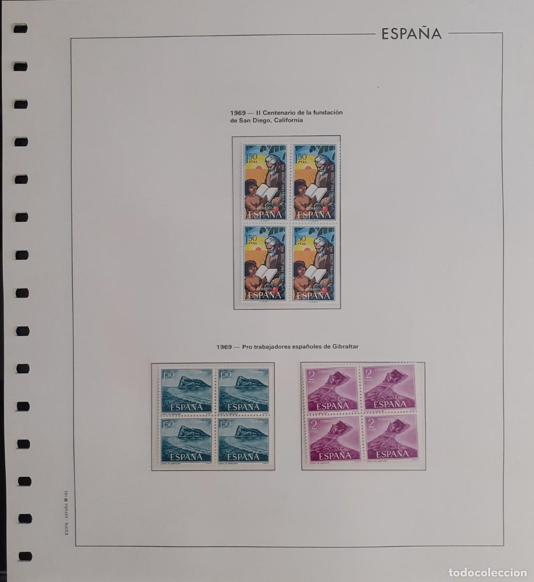 Sellos: Sellos Espa&ntilde;a Bloque 4 a&ntilde;o 1969 Completo - Foto 8