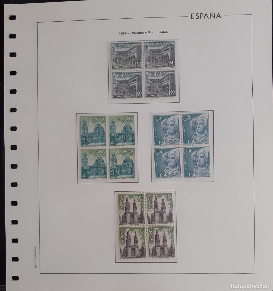 Sellos: Sellos Espa&ntilde;a Bloque 4 a&ntilde;o 1969 Completo - Foto 9