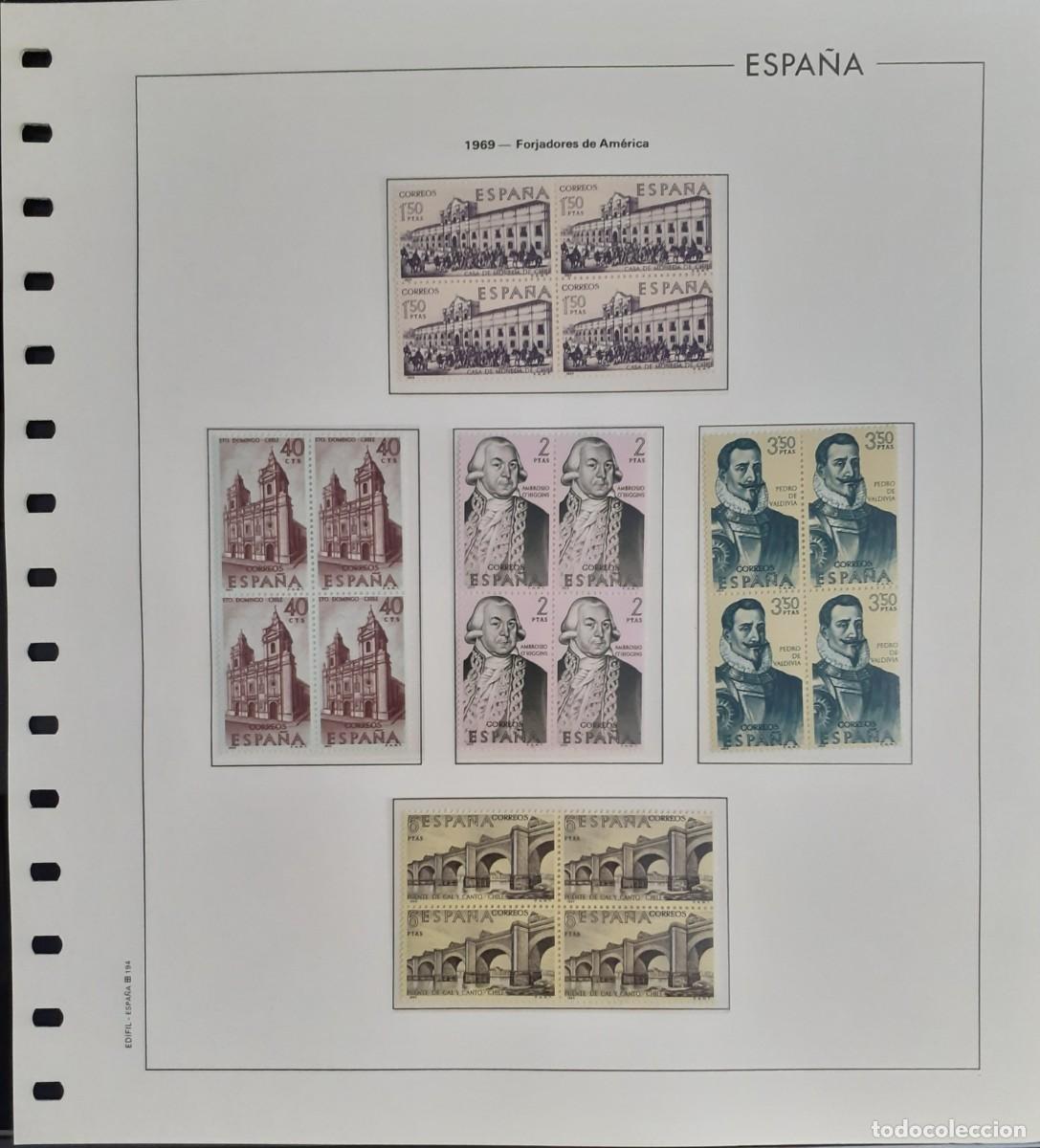Sellos: Sellos Espa&ntilde;a Bloque 4 a&ntilde;o 1969 Completo - Foto 10