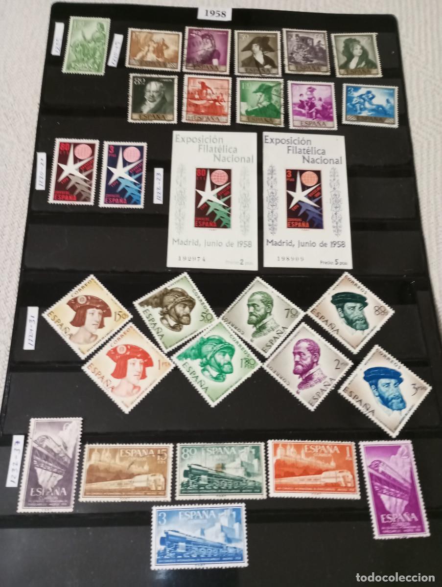 Sellos: ESPA&Ntilde;A. 1958. Edifil 1209-1237. A&ntilde;o completo - Foto 1