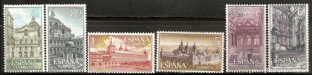 Sellos: 1961 EL ESCORIAL EDIFIL 1382/7* - Foto 1