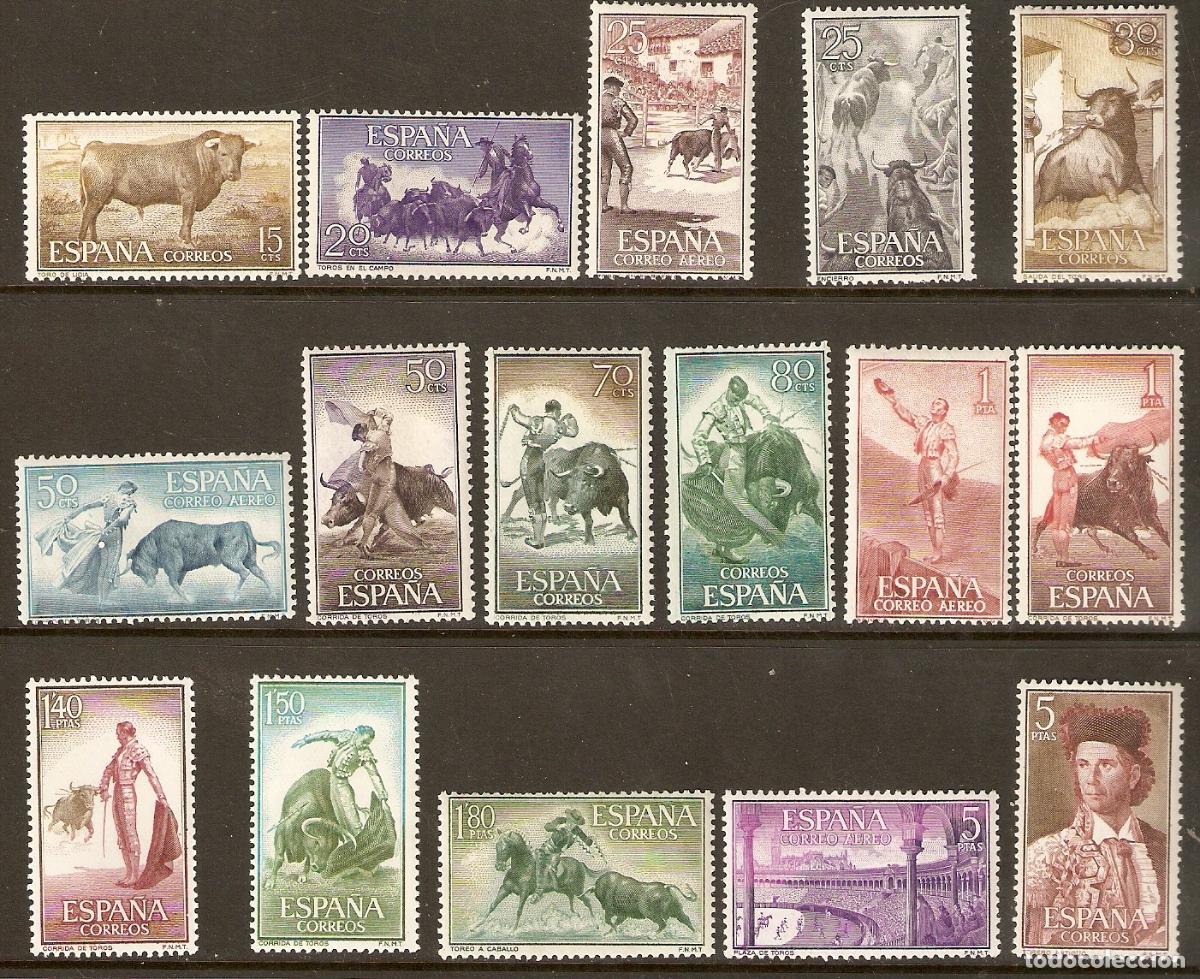 Sellos: 1960 TAUROMAQUIA EDIFIL 1254/9** SIN FIJASELLOS