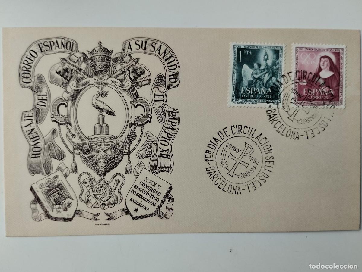 Stamps: SPD I Congreso Eucar&iacute;stico Edifil 1116/1117 del a&ntilde;o 1952