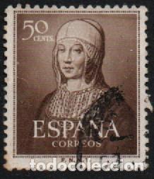 Sellos: EDIFIL 1092, V CENTENARIO DE ISABEL LA CATOLICA, USADO - Foto 1