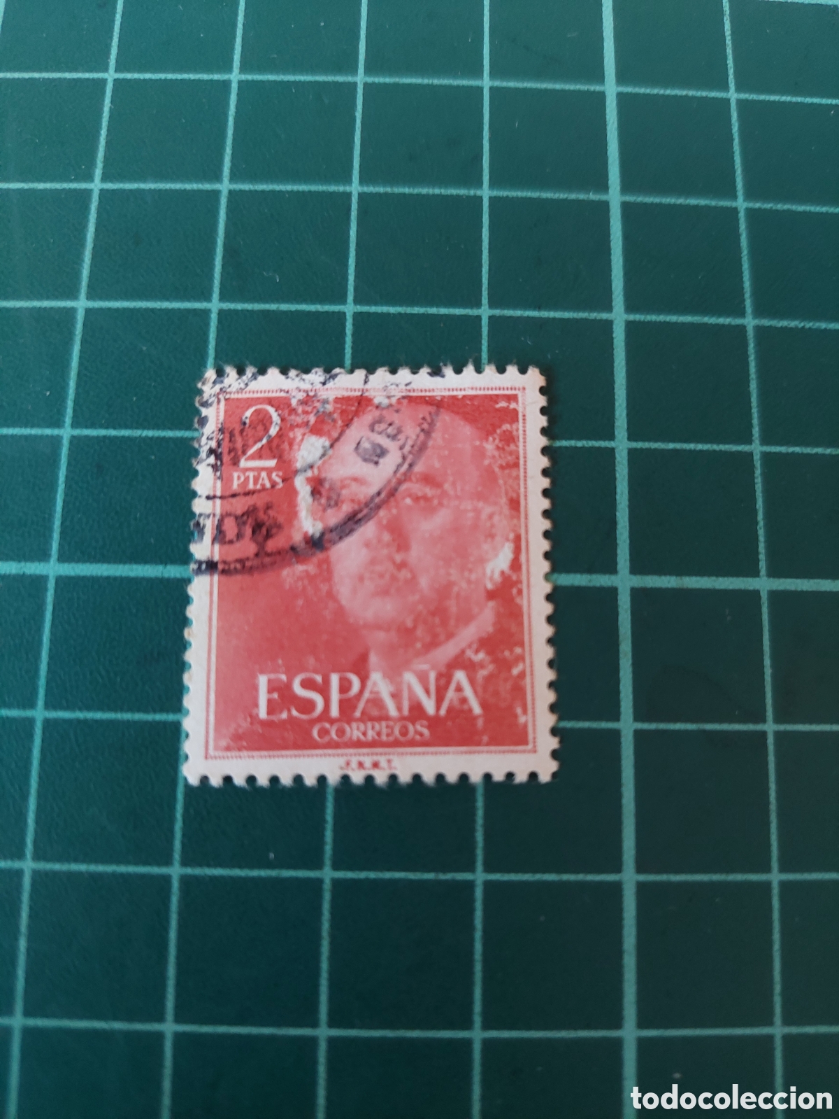 Sellos: 1158 edifil 2 pesetas rojo usado - Foto 1