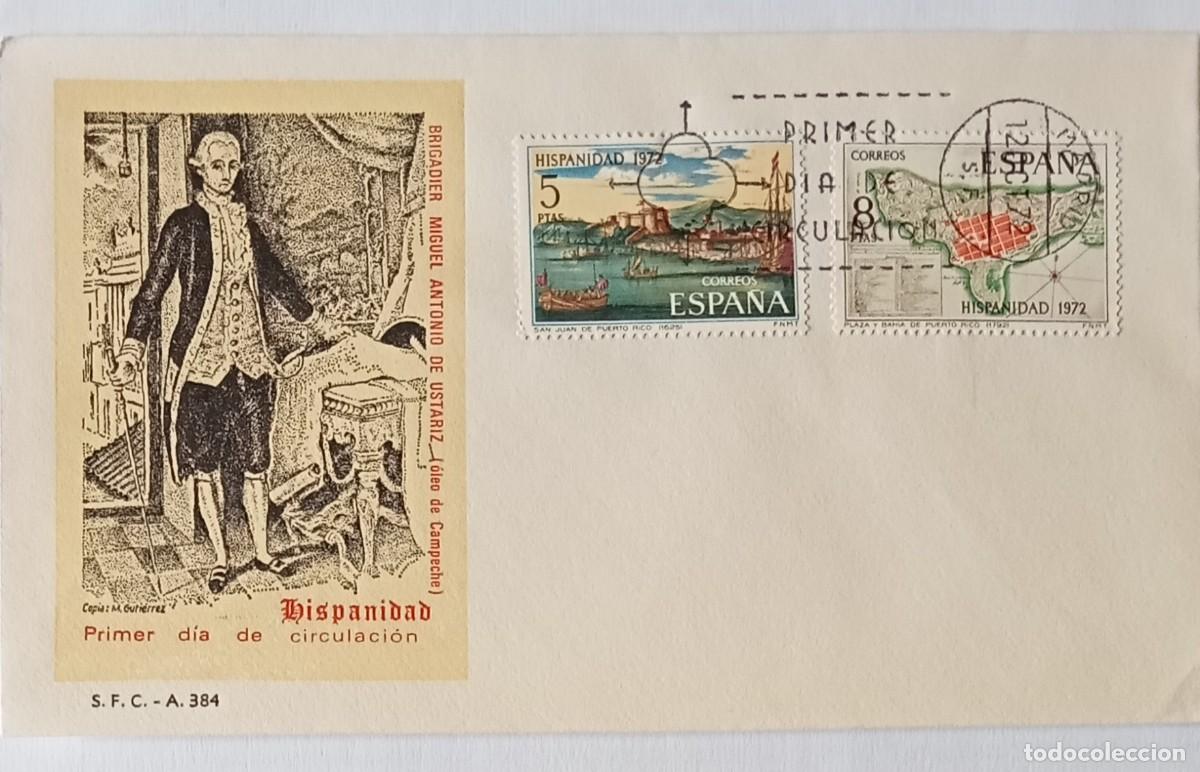 Sellos: FDC sobre primer d&iacute;a , Hispanidad 1972 - Foto 1