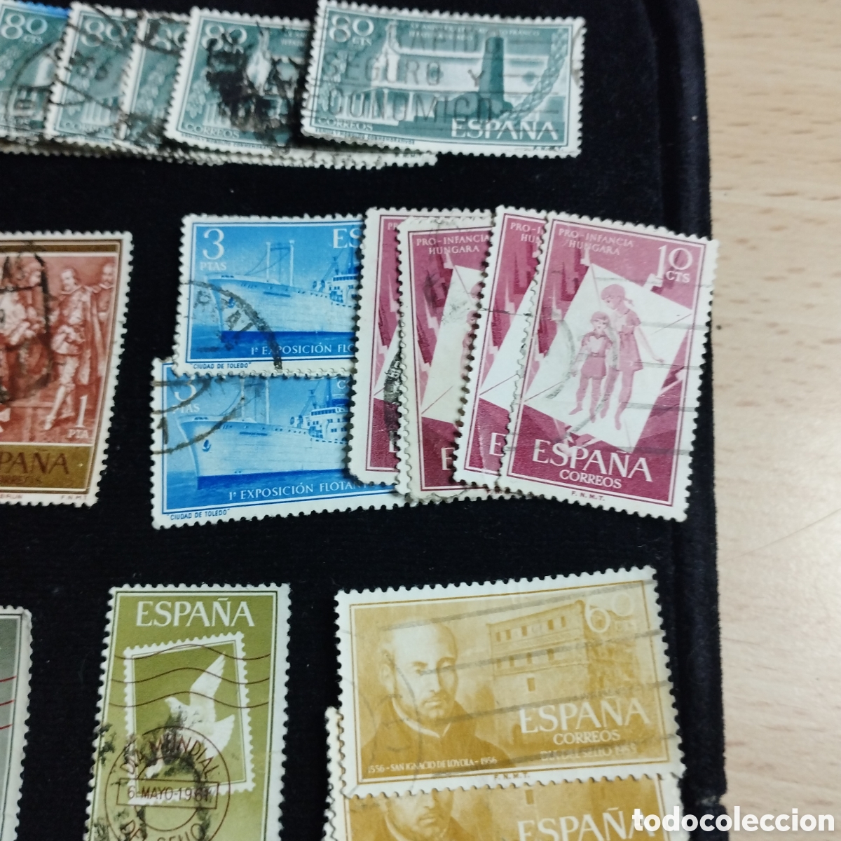 Sellos: Lote de sellos de Espa&ntilde;a. 1958. Usados. - Foto 4