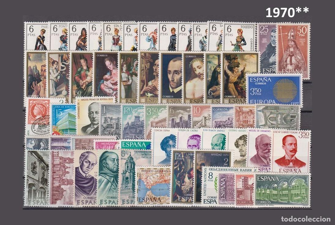 Sellos: ESPA&Ntilde;A A&Ntilde;O 1970** MNH COMPLETO NUEVO - Foto 1