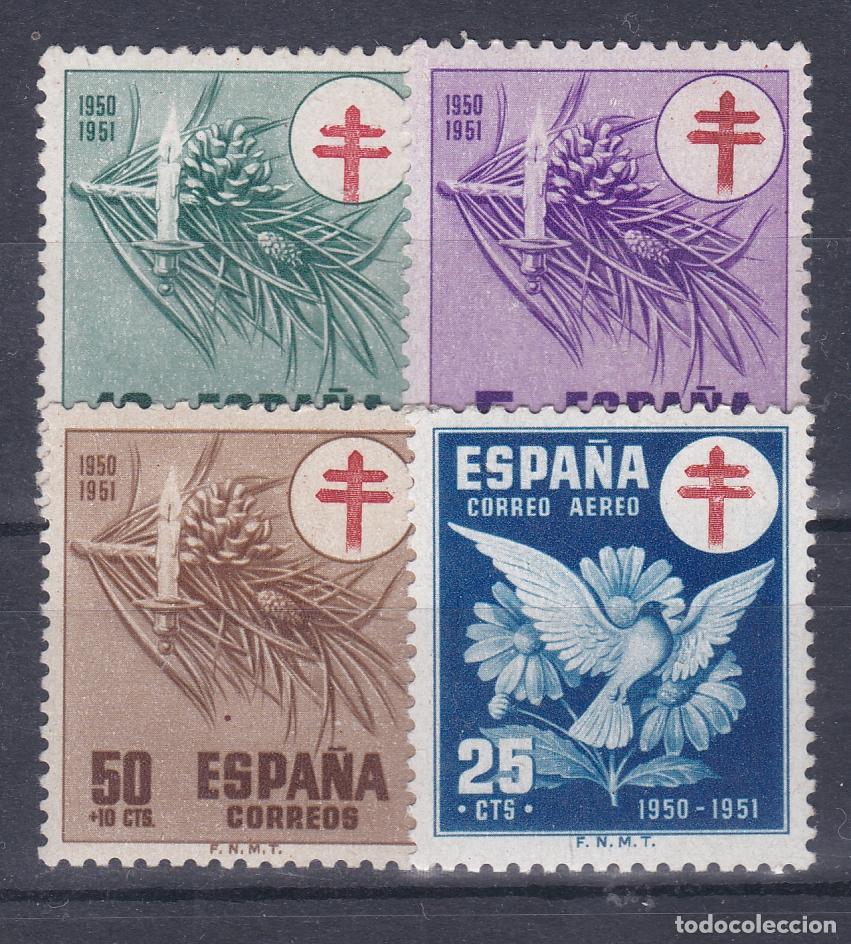 Sellos: SERIE 1084/87 PRO TUBERCULOSOS NUEVA CON SE&Ntilde;AL DE CHARNELA.