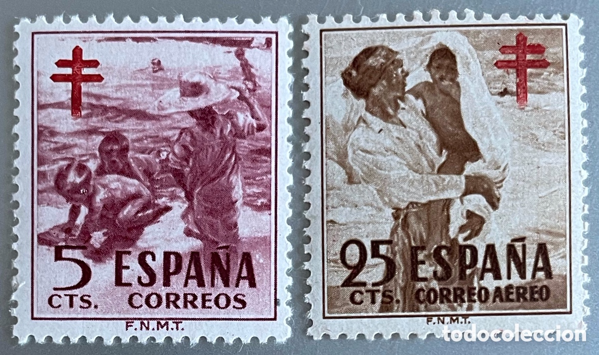 Sellos: Espa&ntilde;a. Pro tuberculosos. 1951 - Foto 1