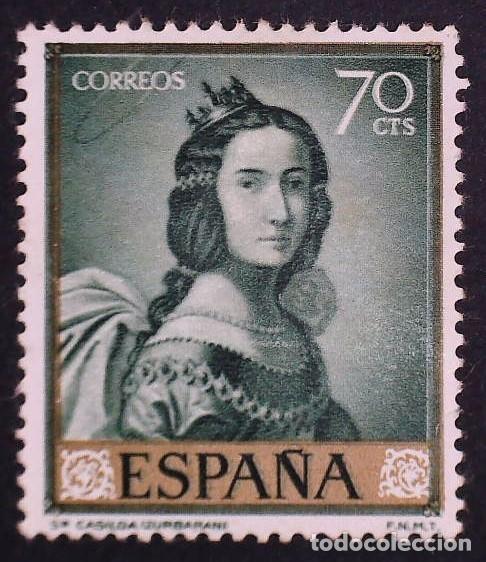 Sellos: Esp'a&ntilde;a A&ntilde;o 1962 Edifil 1420 * Pintor Zurbar&aacute;n con charnela.