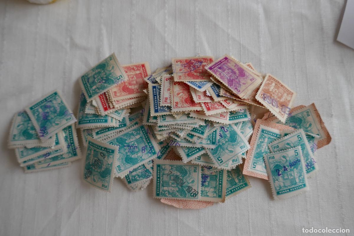 Sellos: LOTE DE P&Oacute;LIZAS DE - 2 - 3 - 5 - 10 - 15 PESETAS - Foto 1