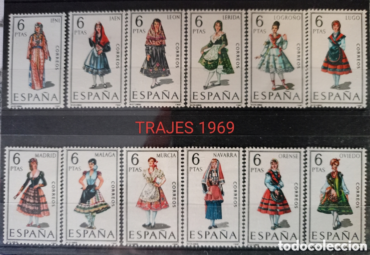 Sellos: Espa&ntilde;a 1969 trajes regionales - Foto 1
