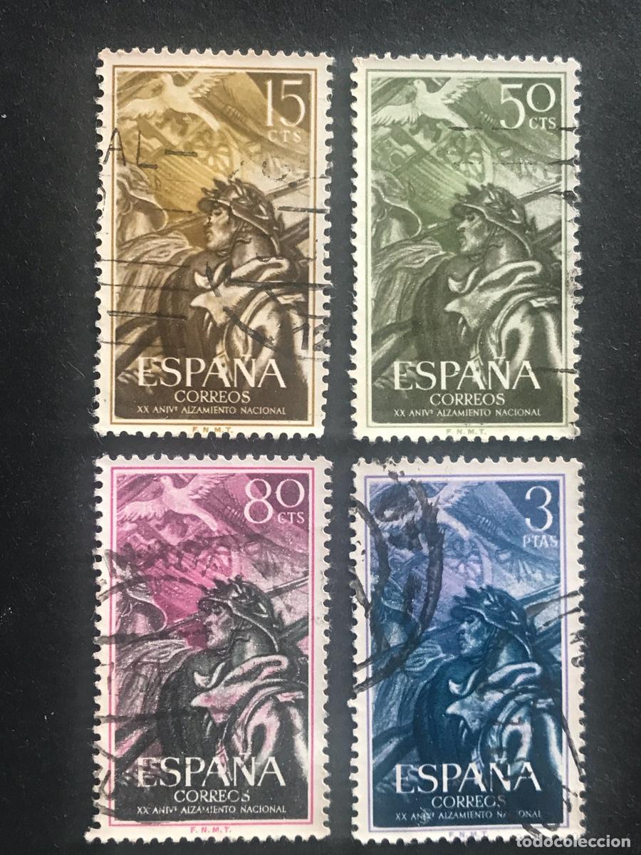 Sellos: Espa&ntilde;a 1956 Edifil 1187/90 usado - Foto 1