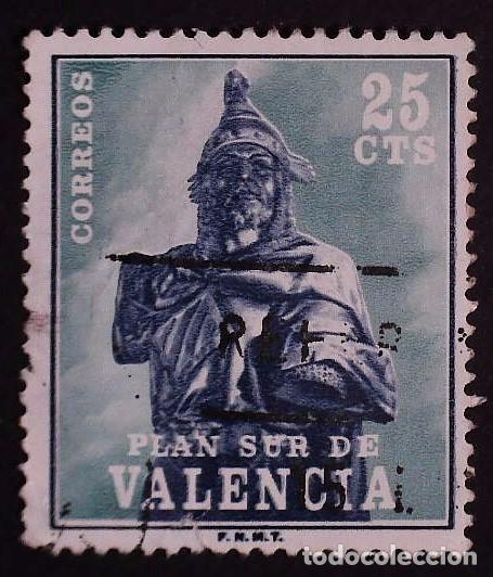 Sellos: Espa&ntilde;a. Plan Sur Valencia N&ordm; 8 Usados. - Foto 1