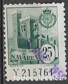 Selos: Fiscales, 1957 Diputaci&oacute;n de Navarra, ALEMANY n&ordm; 236 (o) 25 cts verde, serie Y