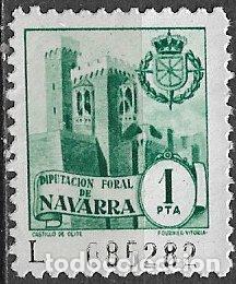 Selos: Fiscales, 1963 Diputaci&oacute;n de Navarra, ALEMANY n&ordm; 301 (*) 1 pta verde, serie L