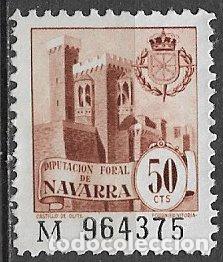 Selos: Fiscales, 1963 Diputaci&oacute;n de Navarra, ALEMANY n&ordm; 299 (*) 50 cts. ocre, serie M