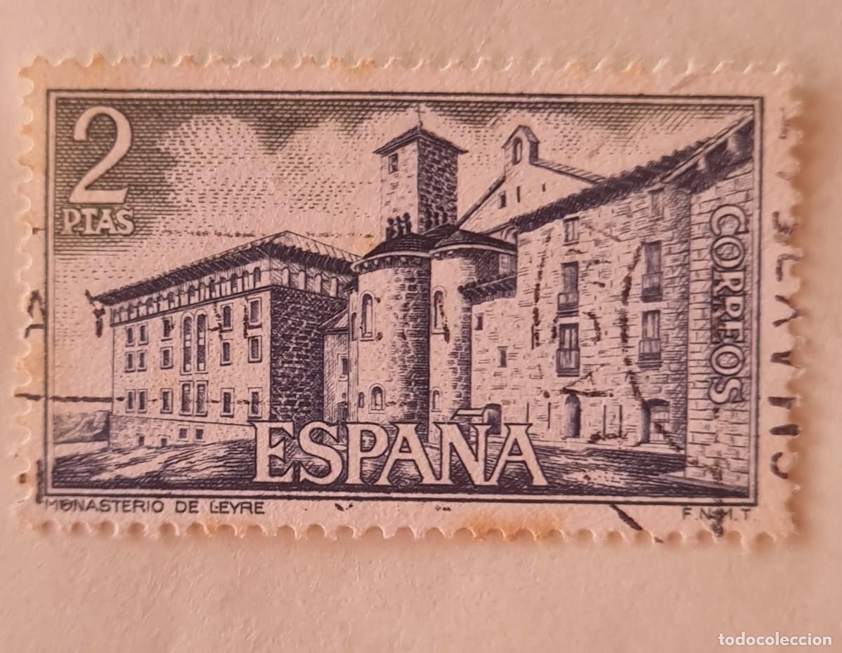 Sellos: Sello usado. Monasterio de Leyre &ndash; Espa&ntilde;a 1974 - Foto 1
