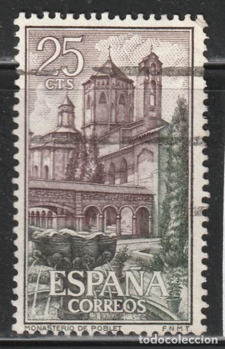 Sellos: ESPA&Ntilde;A // EDIFIL 1494 // 1963 .... USADO - MONASTERIO DE POBLET - Foto 1