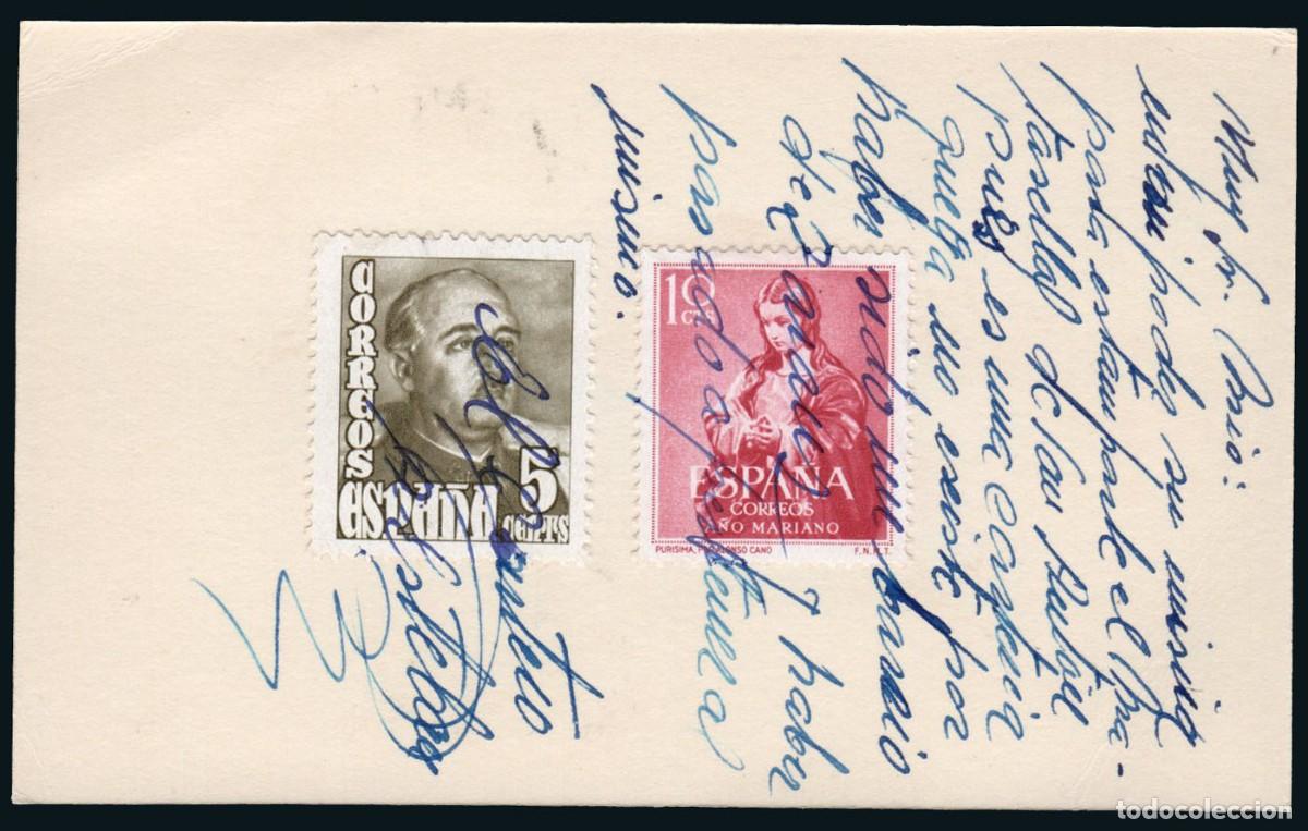 Sellos: Guip&uacute;zcoa - Edi o TP 1132 - Postal con texto manuscrito &rdquo;En mi poder su misiva...&rdquo; - Foto 1