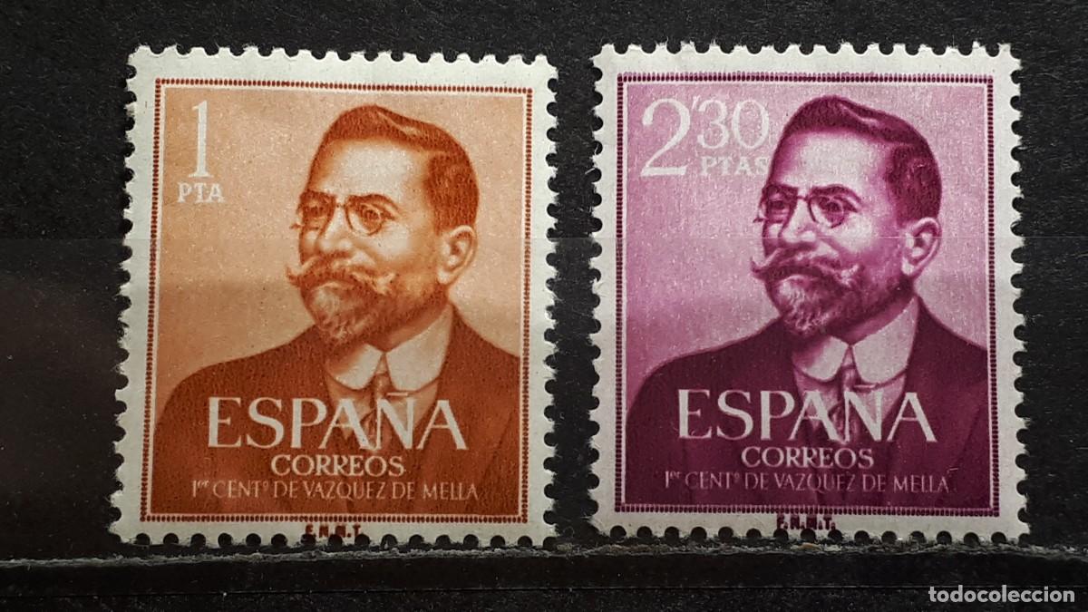 Sellos: ESPA&Ntilde;A. A&Ntilde;O 1961 **. EDIFIL 1351/2 - Foto 1