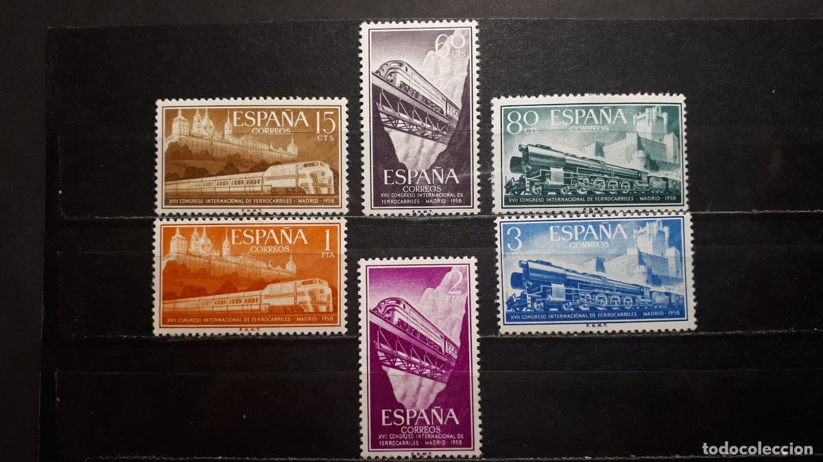Sellos: ESPA&Ntilde;A. A&Ntilde;O 1958. **. EDIFIL 1232/7 - Foto 1