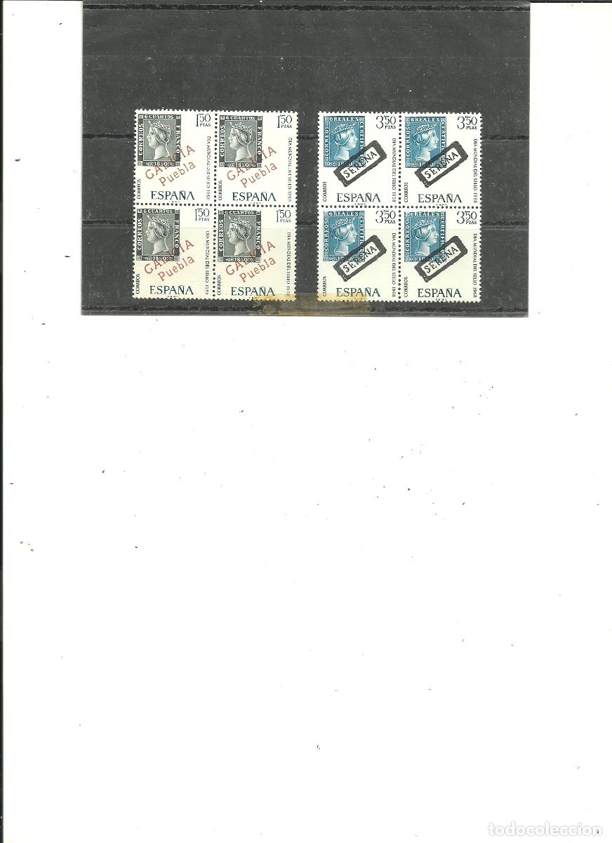 Timbres: ESPA&Ntilde;A- 1869/1870 Dia Mundial del Sello a&ntilde;o 68 en bloque cuatro(seg&uacute;n foto)
