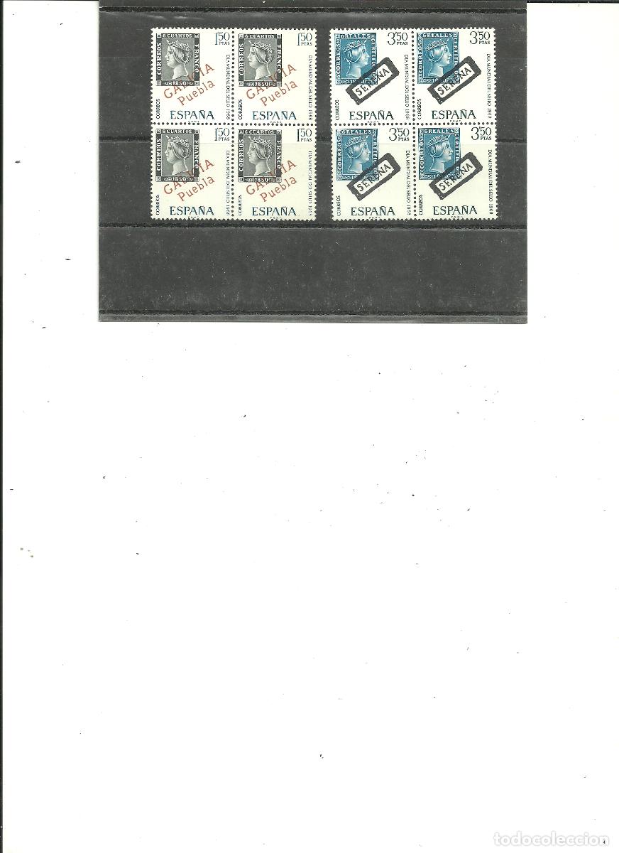 Timbres: ESPA&Ntilde;A- 1869/1870 Dia Mundial del Sello a&ntilde;o 68 en bloque de cuatro (seg&uacute;n foto)