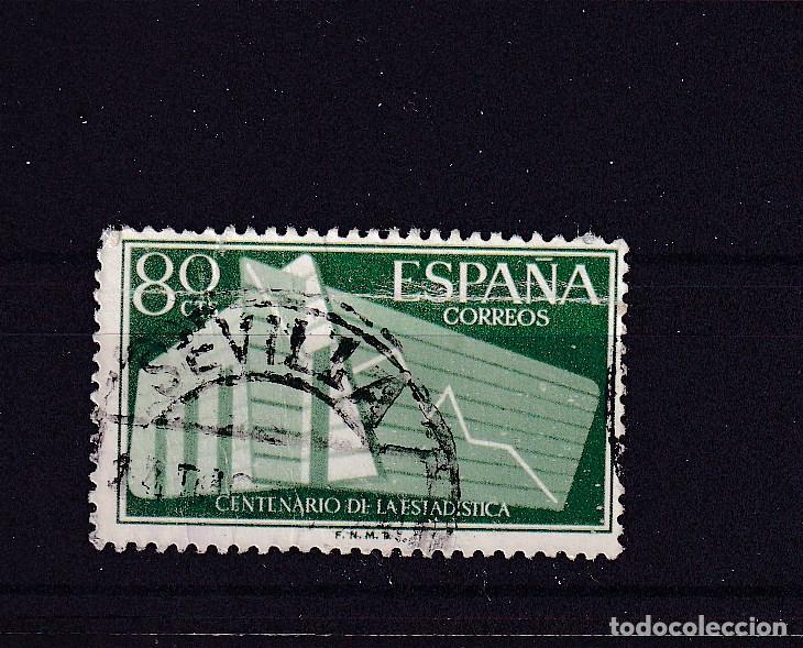Sellos: ESPA&Ntilde;A 1197 usada, centenario estad&iacute;sticas - Foto 1